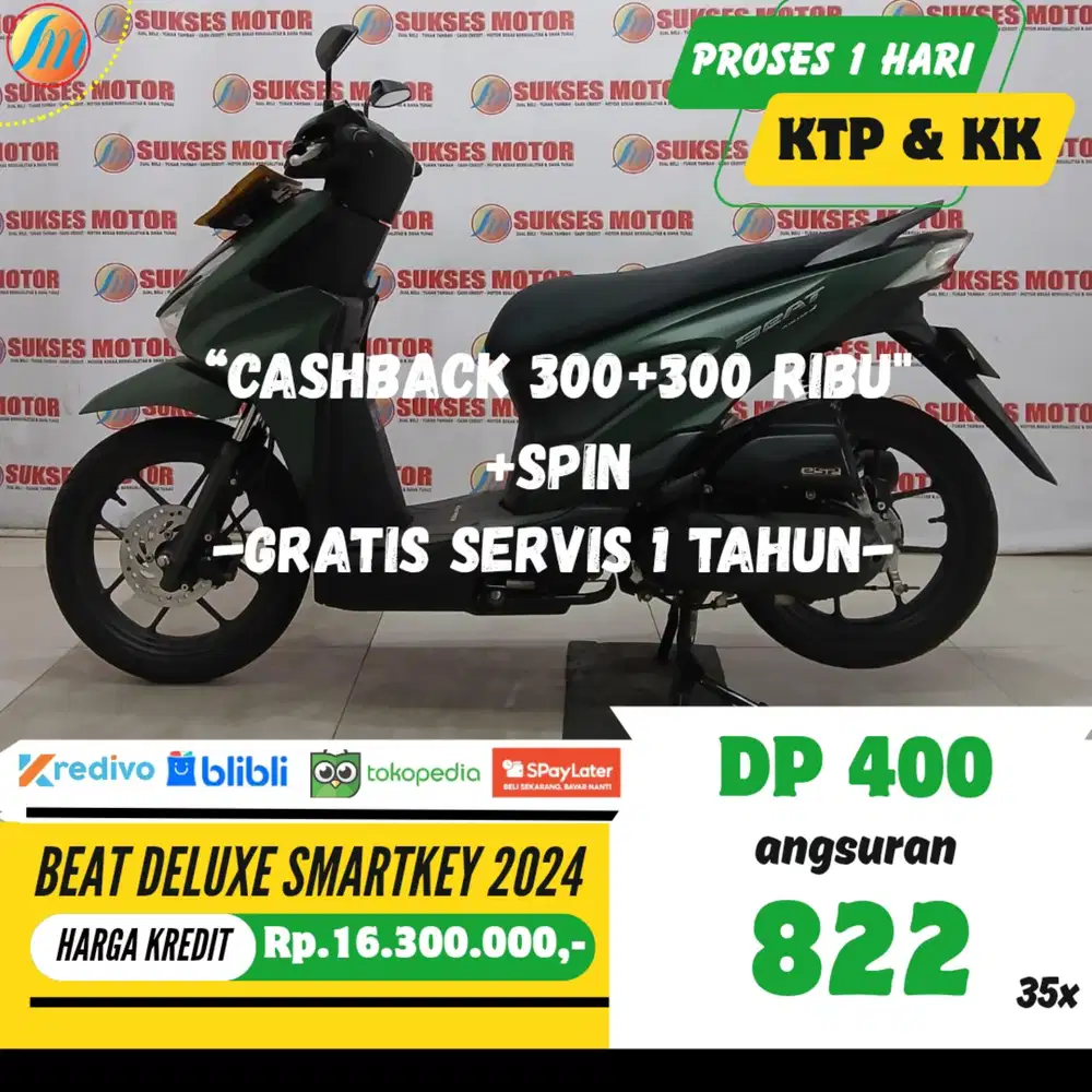 DP PROMO 400RB HONDA BEA DELUXE SMARTKEY 2024 ANGSURAN SANGAT RENDAH