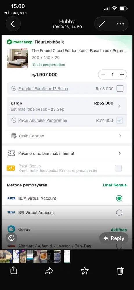 Kasur bekas masih bagus