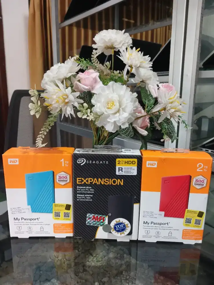 HARDISK EKSTERNAL WD,SEAGATE 1TB 2TB