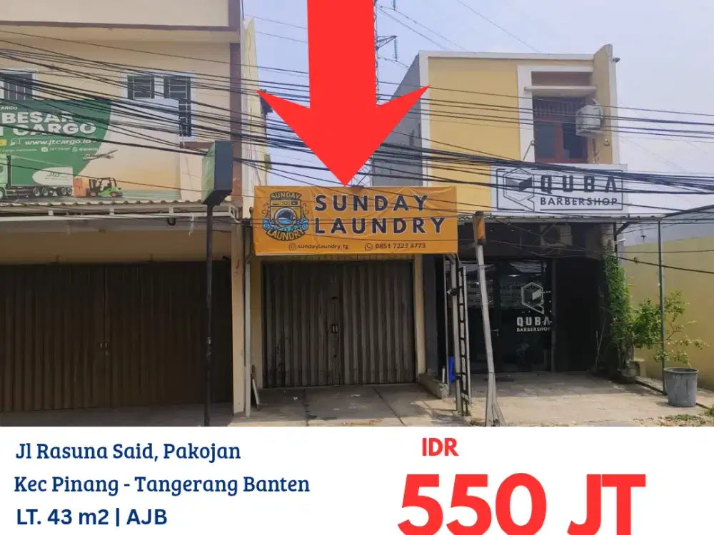 HFN0321 kios aktif usaha di seberang Erafone Rasuna Said, Kunciran, Tangerang, Banten