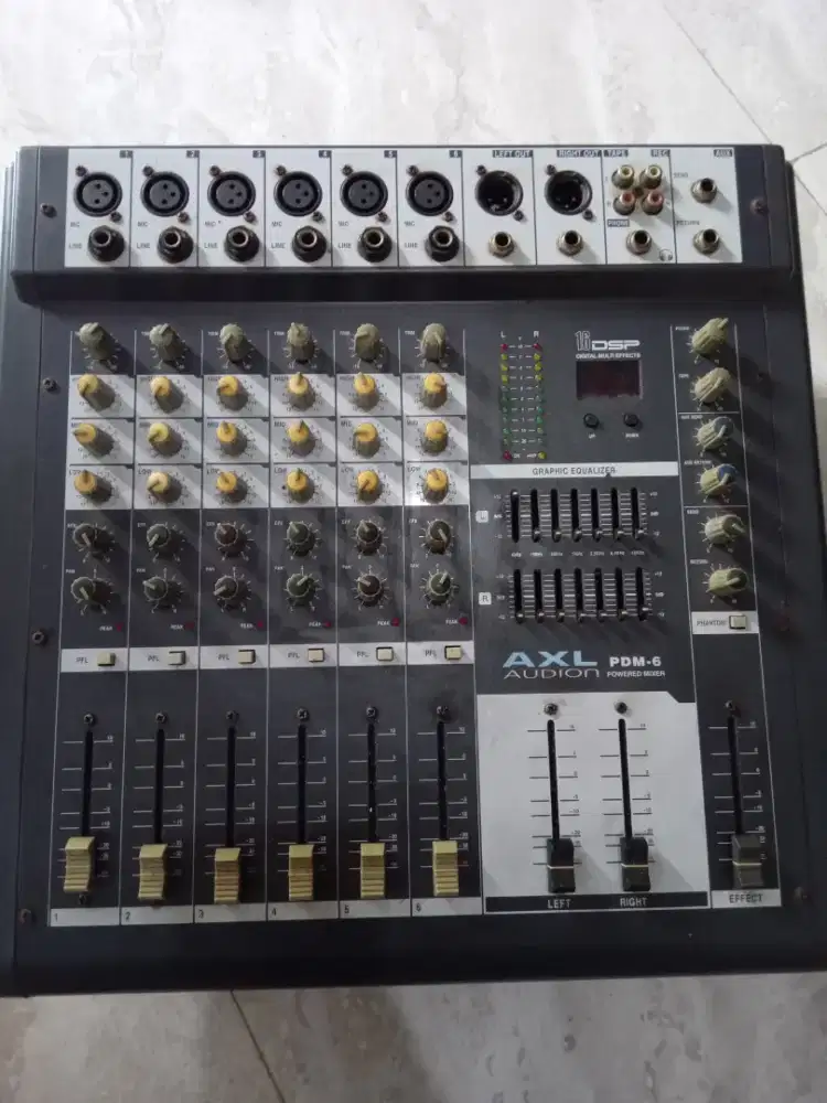 power mixer merk Axl pdm 6 (6 channel ) murah