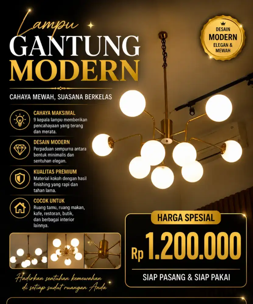 Jual cepat lampu gantung ex resto