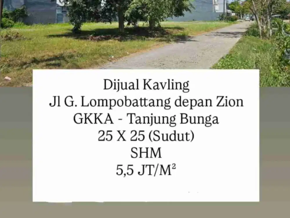 Di Jual Kavling Jl.Lompobattang, Tanjung Bunga, Makassar