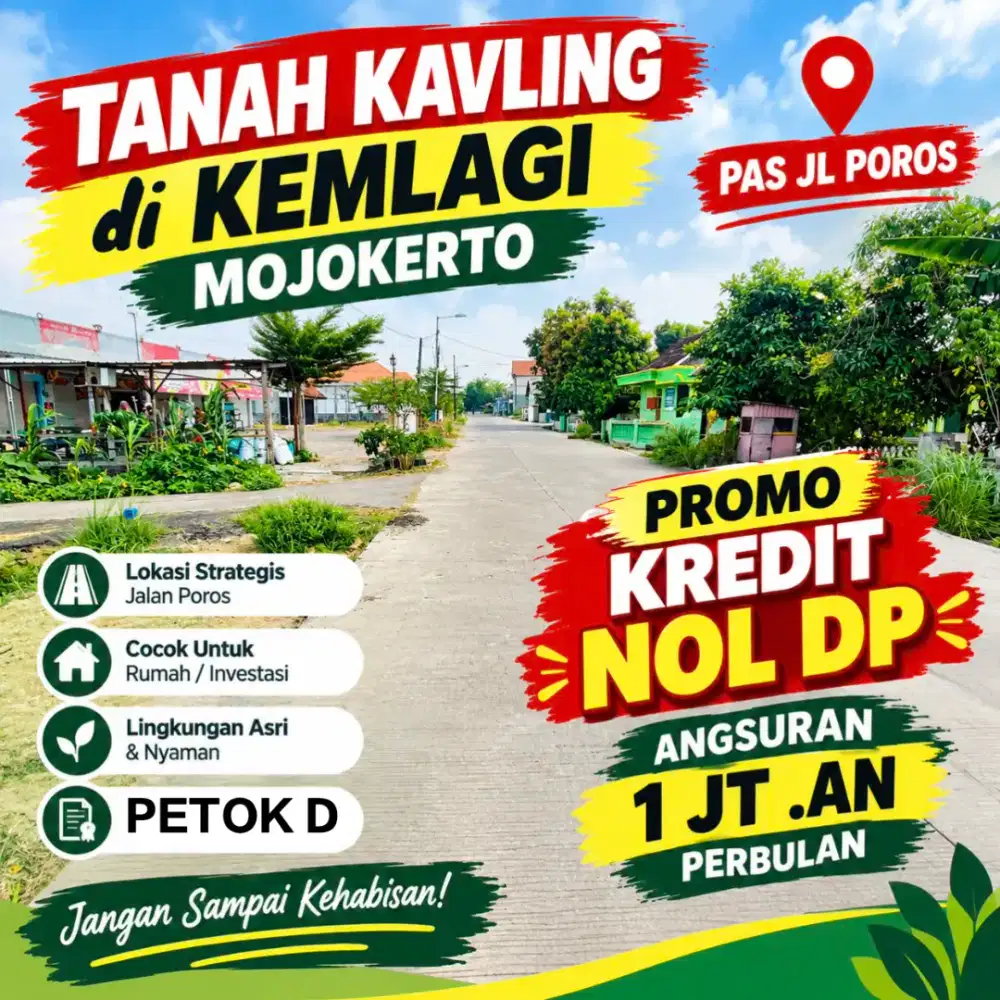 PROMO KREDIT TANPA DP ANGSURAN 1 JT PERBULAN LOKASI DI KEMLAGI MOKER