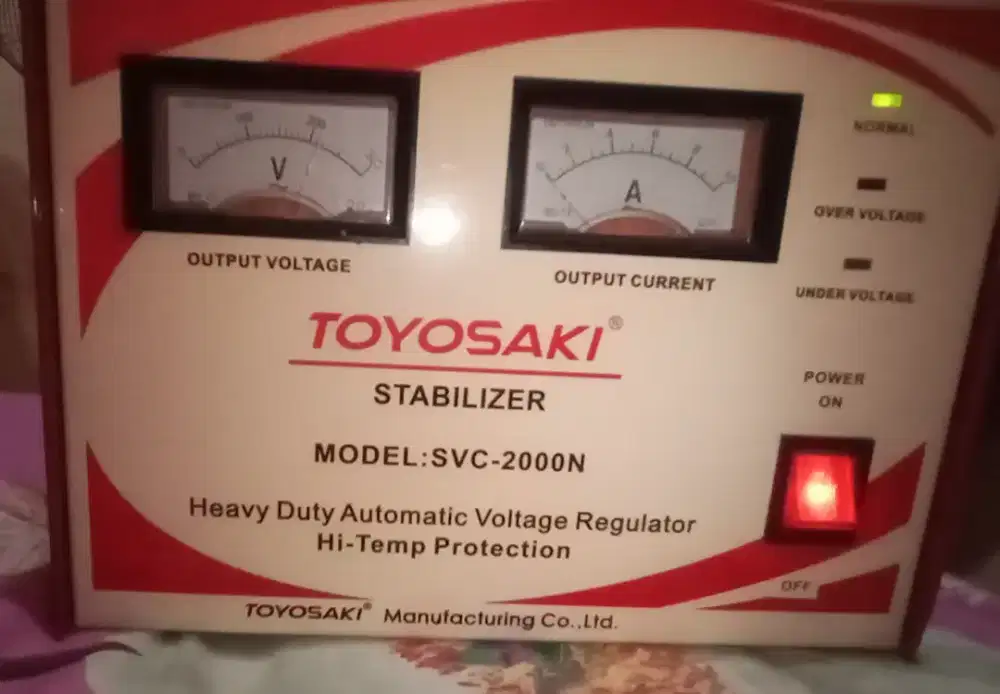 Jual stabilizer / stavol type SVC-2000N kondisi bekas baik.