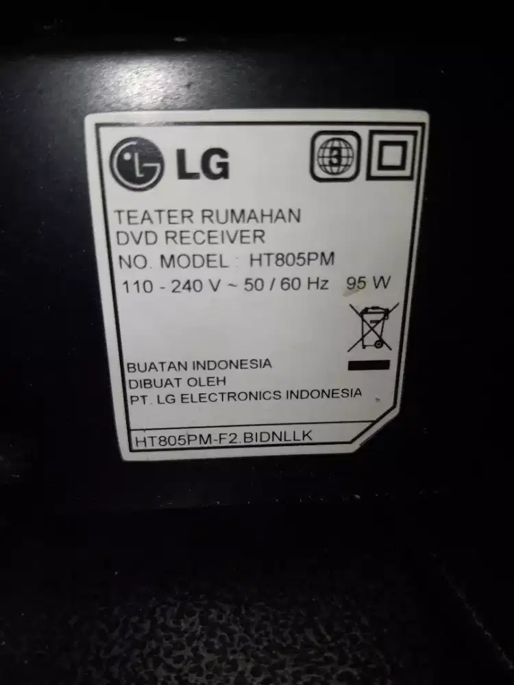 Home teather LG hidup normal
