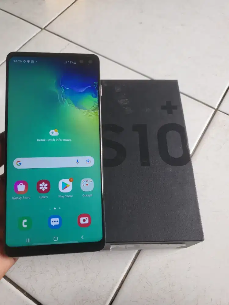 Jual cepat samsung s10 plus ram 8/128 sein resmi