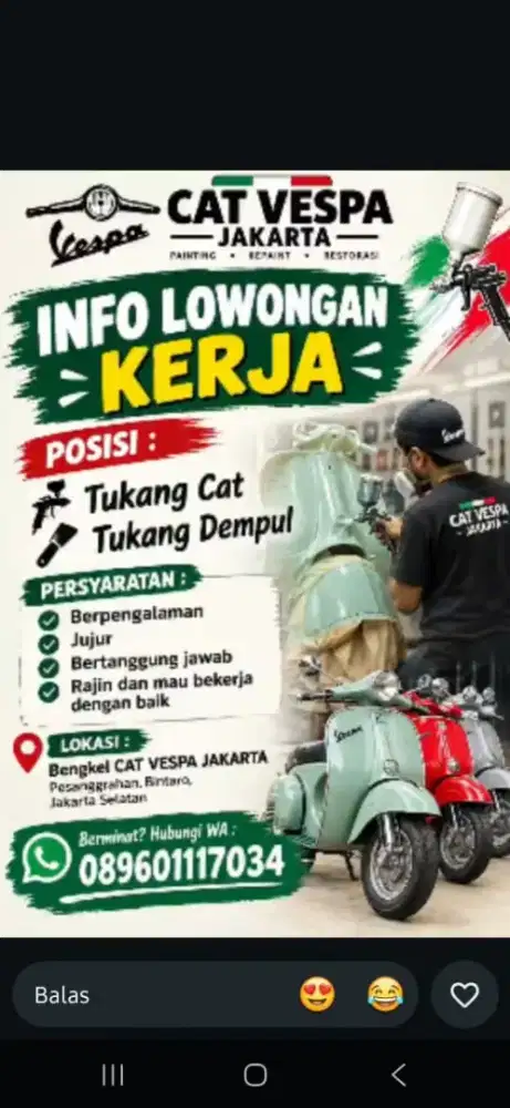 Tukang cat/tukang dempul