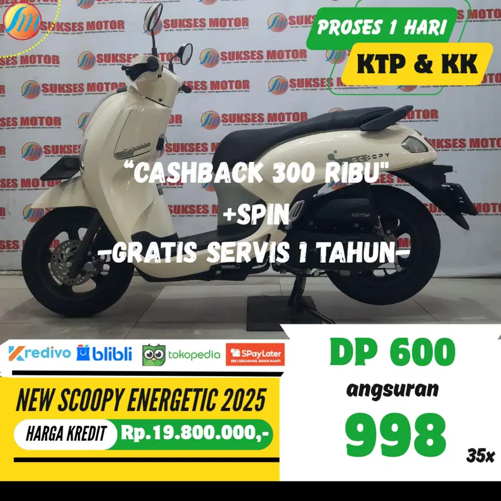 HONDA SCOOPY ENERGETIC 2025 KREDIT DP 600RB ANGSURAN SANGAT RINGAN