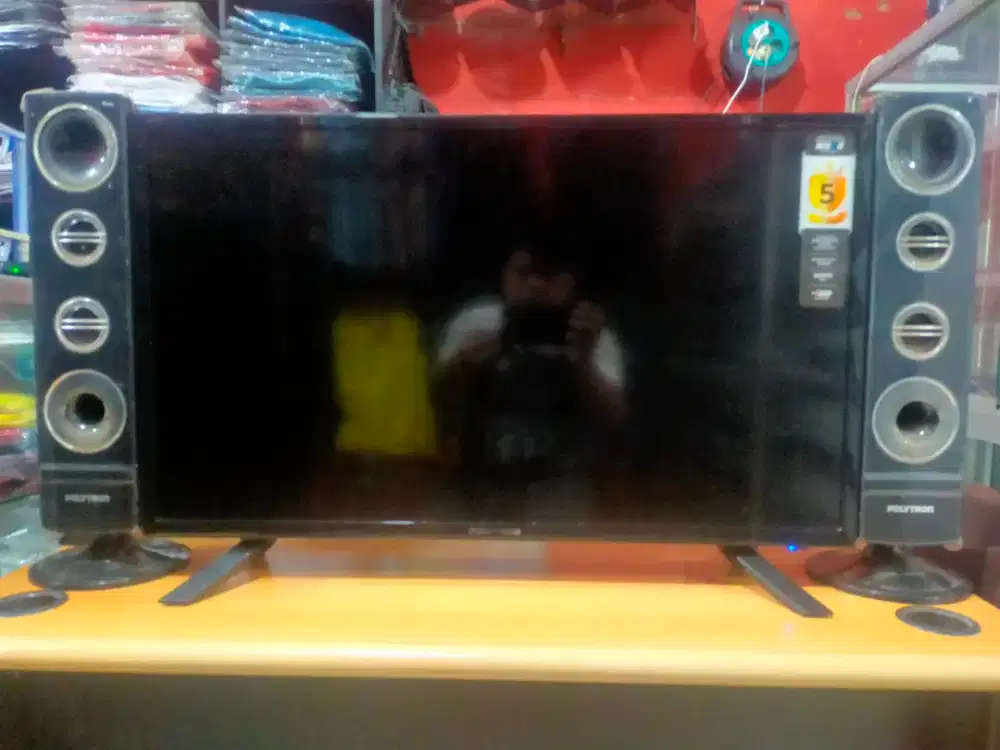 TV LED POLYTRON 32 INCH (ANALOG) FULLSET KINYIS-KINYIS