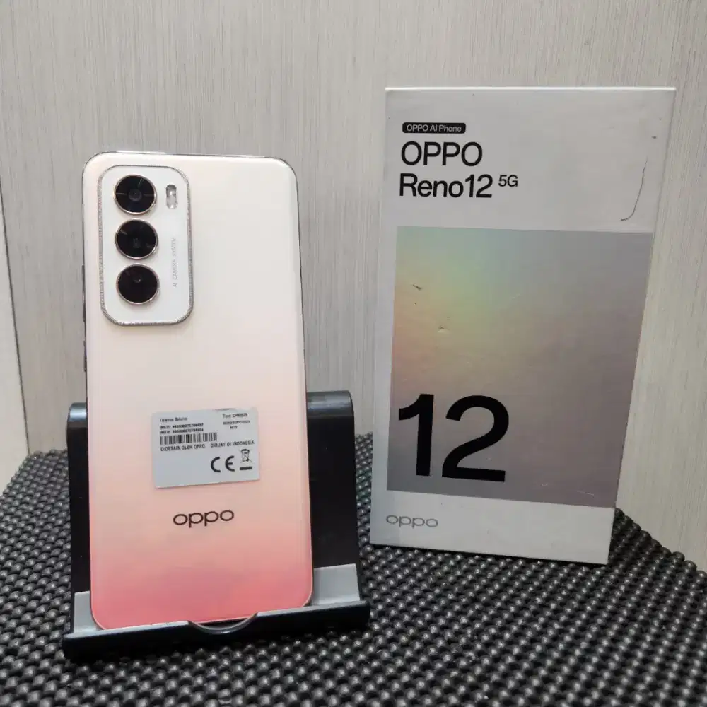 oppo second reno 12 5G 12/256gb lengkap