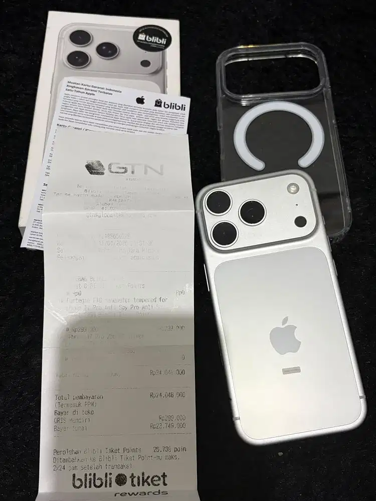 Iphone 17 pro 256gb silver garansi Blibli