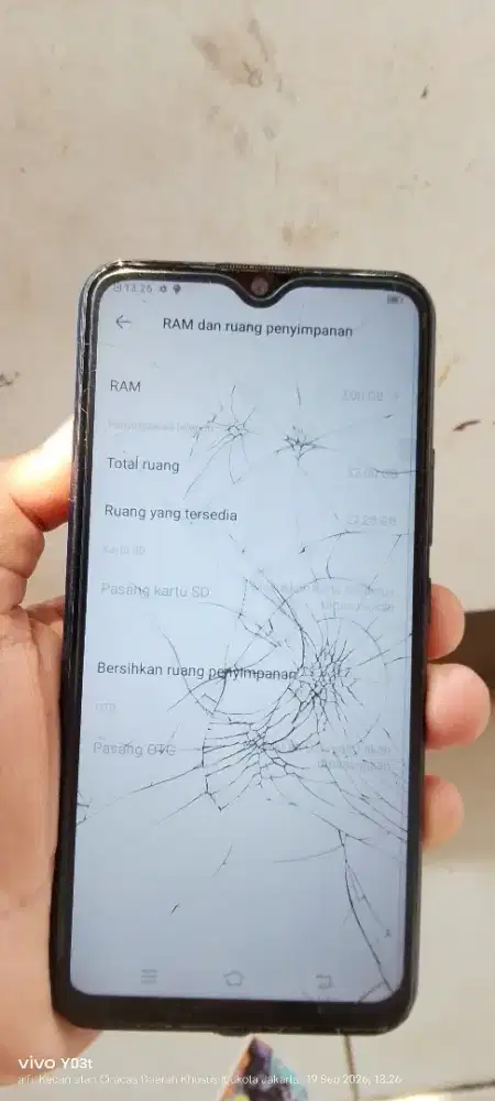 Vivo  y12    3/32  mnus rtak normal smua