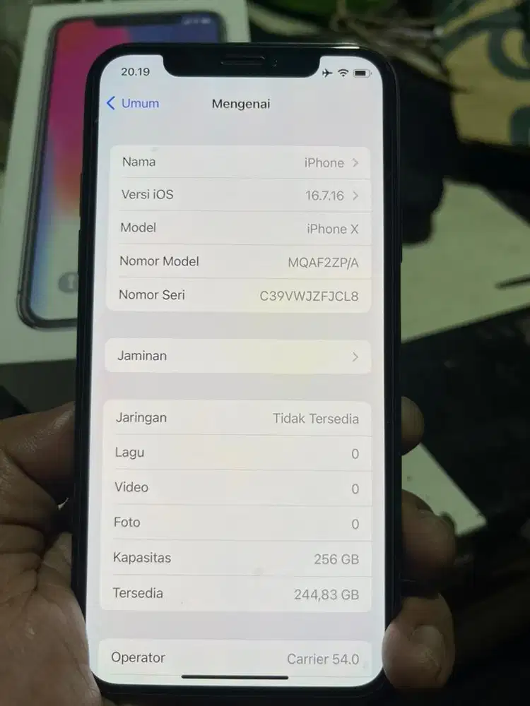 Iphone X 256gb (fullset)
