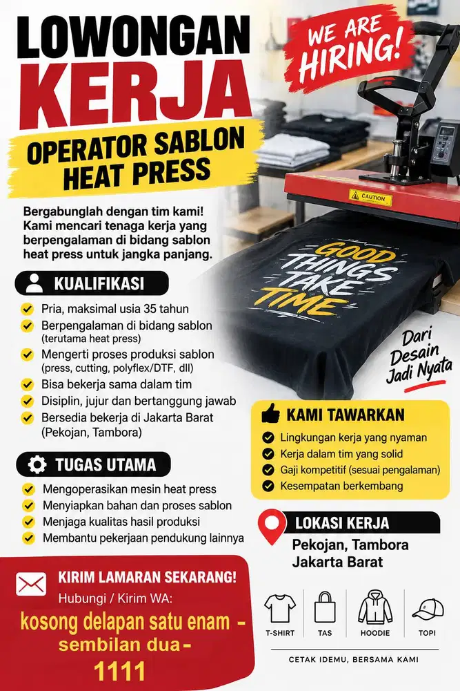 OPERATOR SABLON HEAT PRESS