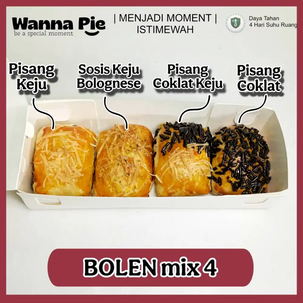 Bolen Mix 4 Varian Fresh Siap Kirim Wanna Pie Saila Bakery Surabaya