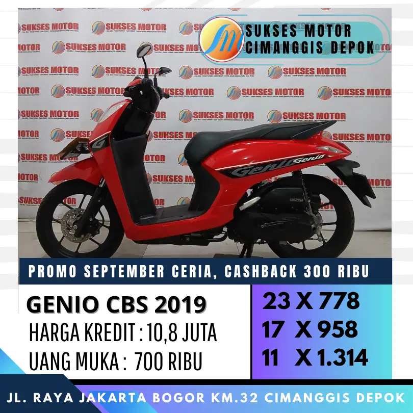 HONDA GENIO CBS 2019 TERMURAH UNIT SIAP PAKAI