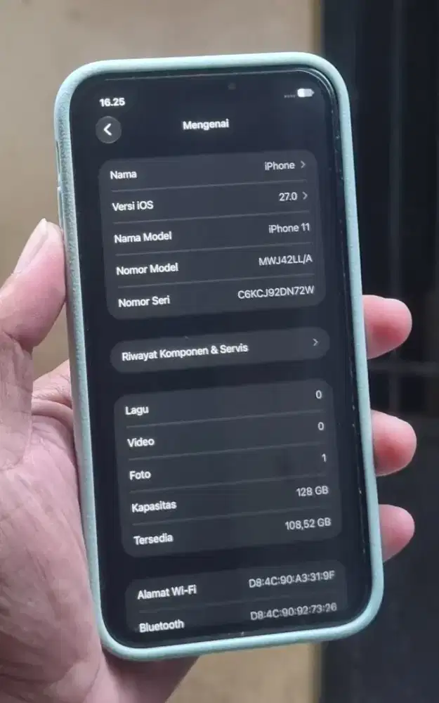 Iphone 11 128gb unit kabel data