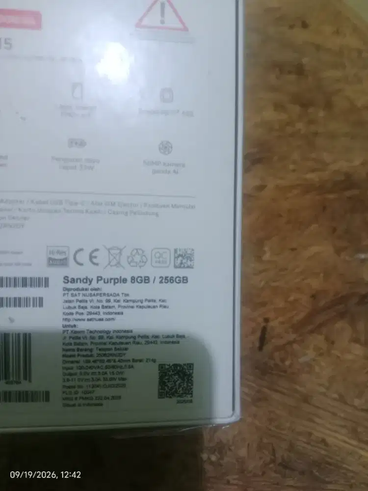 Redmi 15 ram 8+8/256