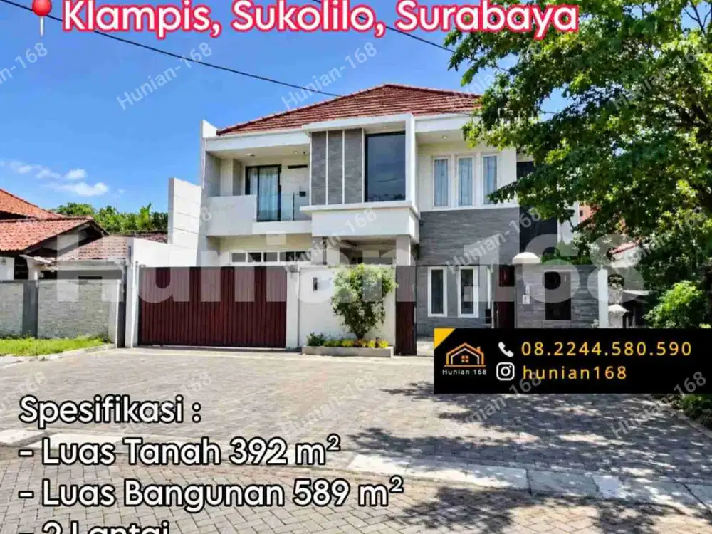 Rumah Tanah Klampis Aji Indah Anom Wismamukti Surabaya Timur Semolo Barat Harapan Merr Ngasem Adji