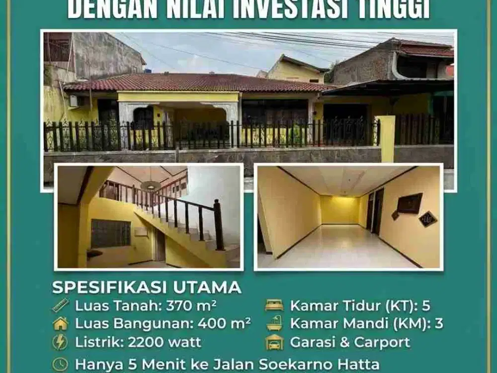 JUAL RUMAH SAYAP BATUNUNGGAL/BUAH BATU