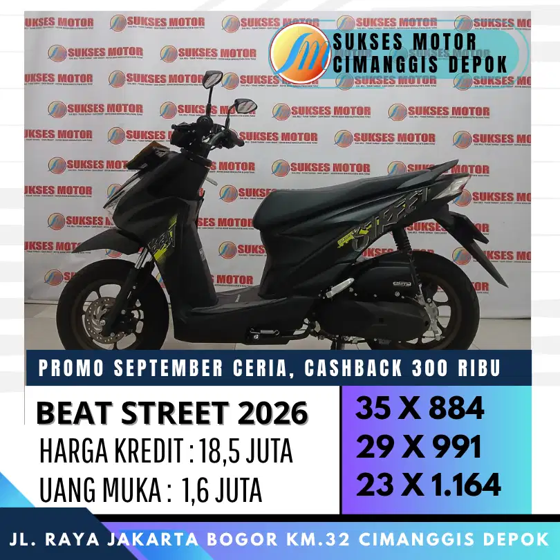 HONDA BEAT STREET ESP 2026 MULUS KM LOW CASH KREDIT CC/PAYLATER
