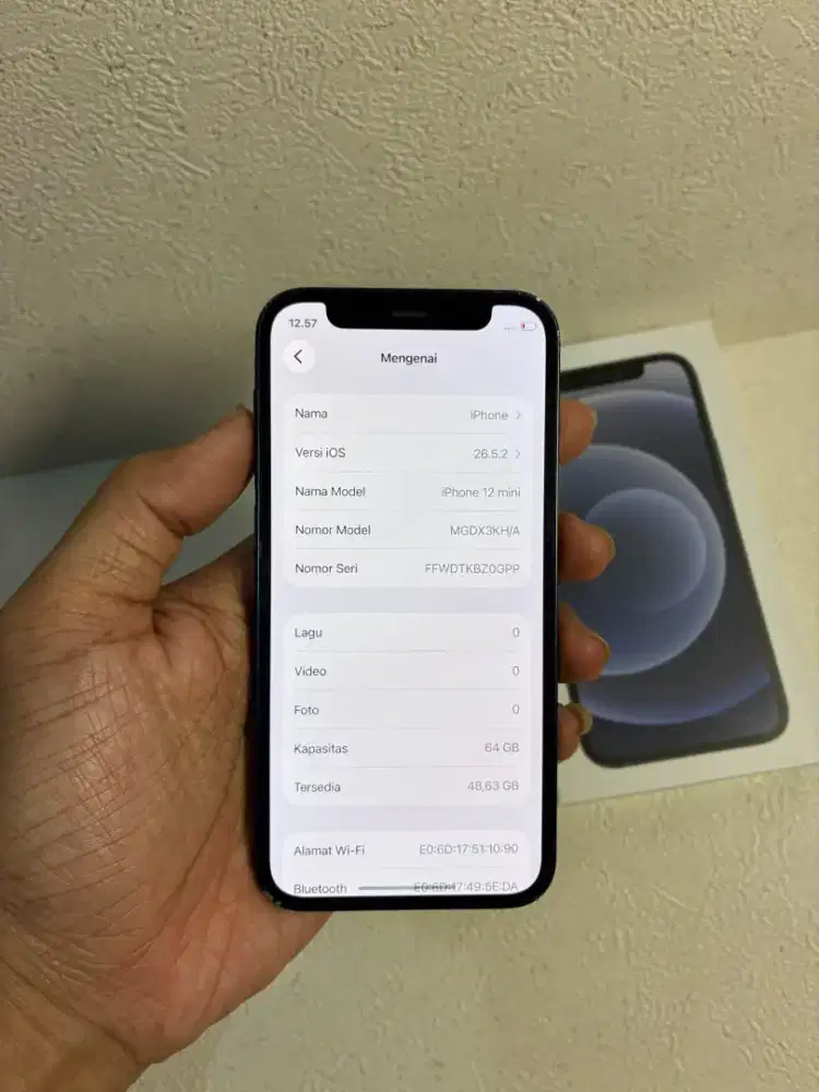 iphone 12 mini 64gb hitam inter fs all op