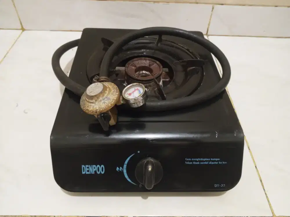 Kompor gas Denpoo 1 tungku + selang regulator