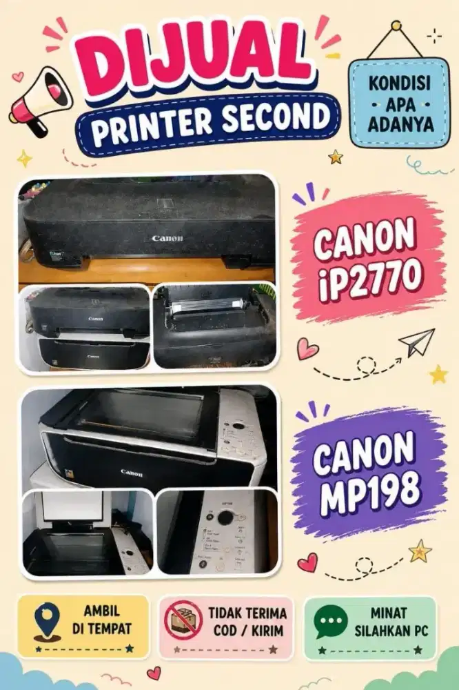 Jual 2 printer ambil langsung di rumah Malang kota