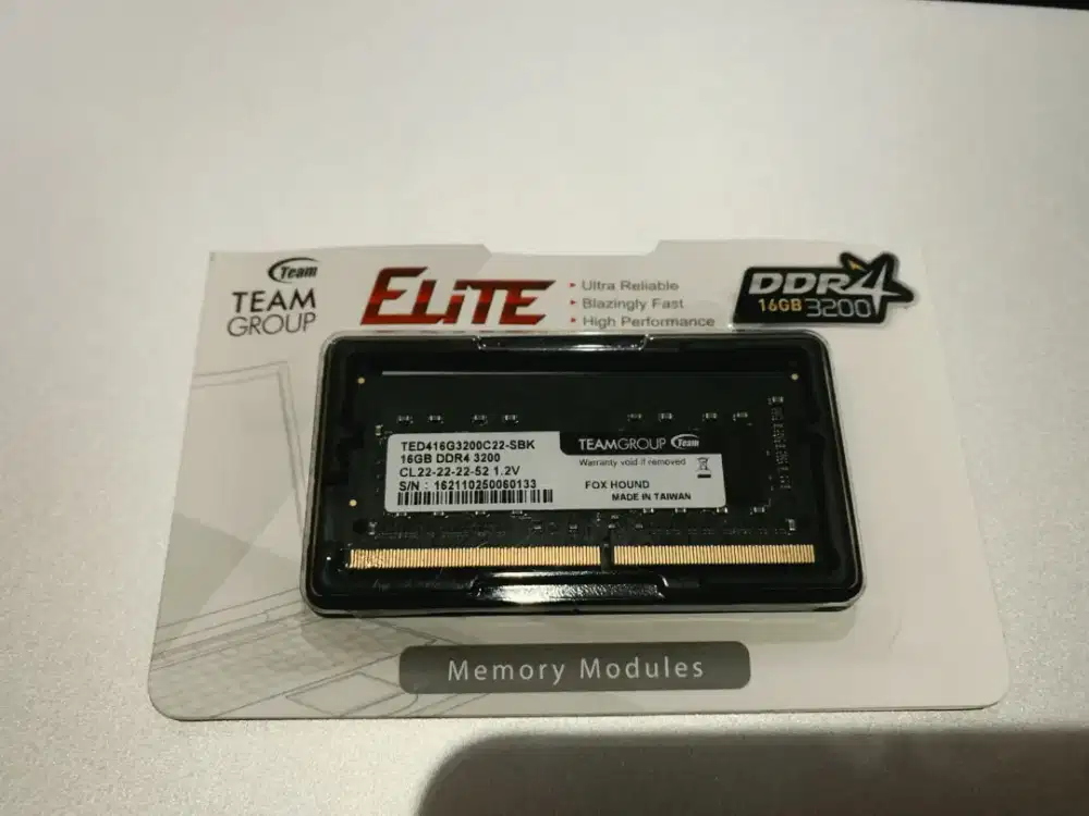 RAM Laptop Elite Teamgroup SODIMM DDR4 16GB 3200Mhz