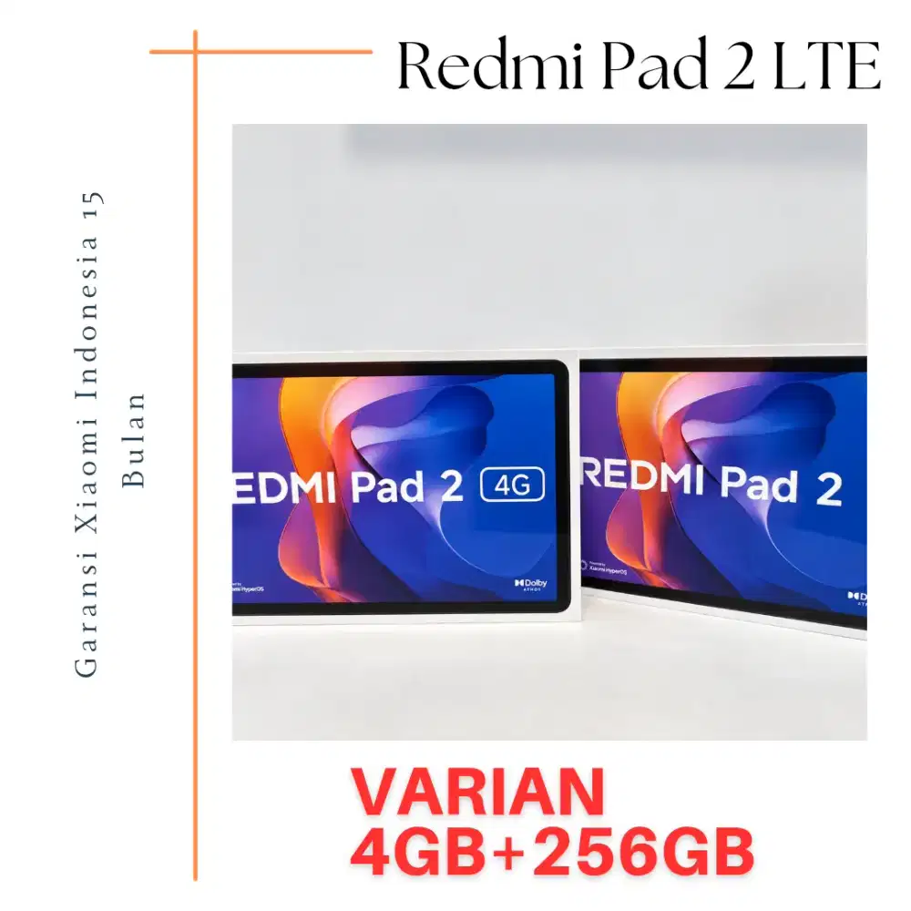 Redmi Pad 2 LTE Garansi Resmi 15 Bulan.