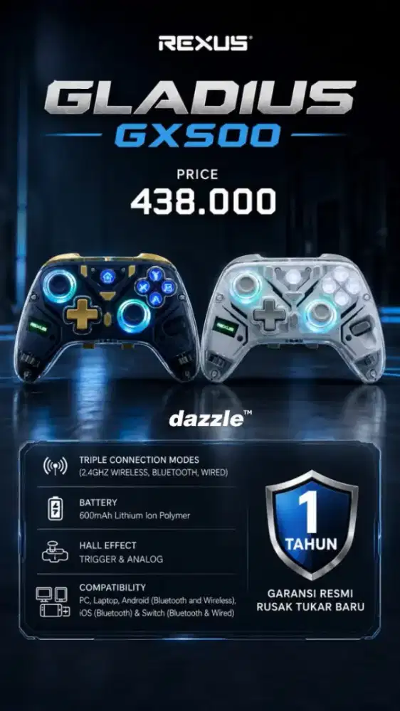 Gamepad wireless bluetooth rexus GLADIUS GX500