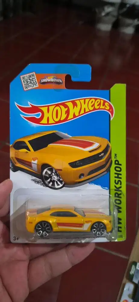 yellow and red Hot Wheels '13 Chevy Camaro special edition
