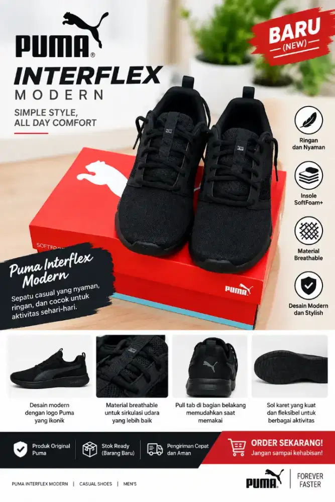 PUMA INTERFLEX MODERN – BLACK