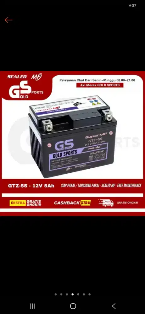 Aki GS untukotor matic mio spacy beat vario