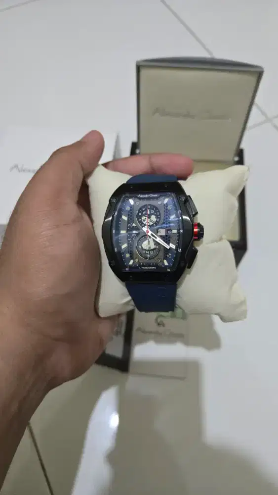 Jam Tangan Pria Alexandre Christie AC 6608 Black Navy
