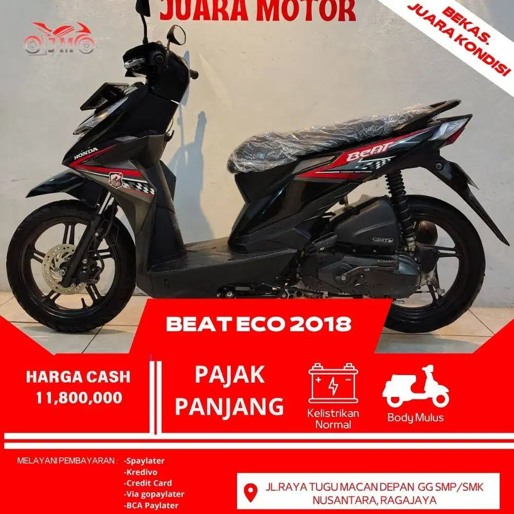 HONDA BEAT ECO 2018 SURAT LENGKAP PAJAK PANJANG