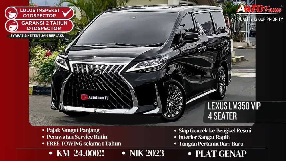 KM24RB Lexus LM350 VIP 4 Seater NIK 2023 Tgn 1 Dr Br Black On Black
