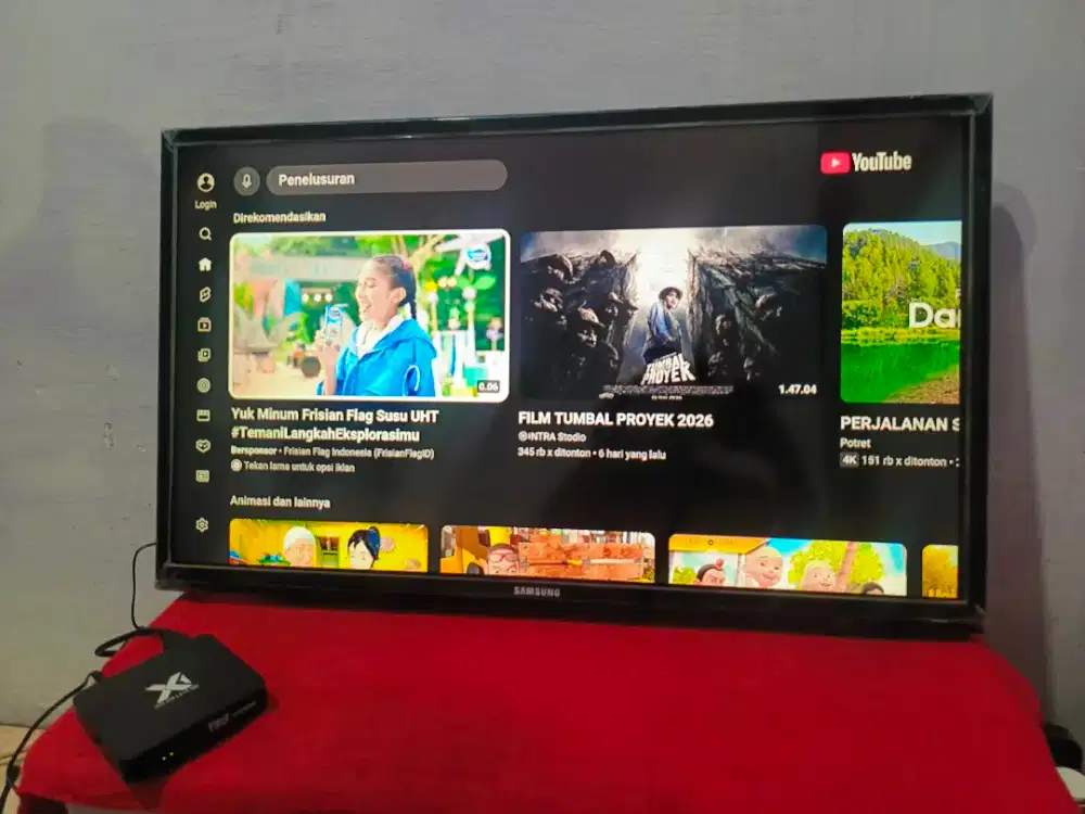 Tv Led samsung 32 inchi lengkap Android box