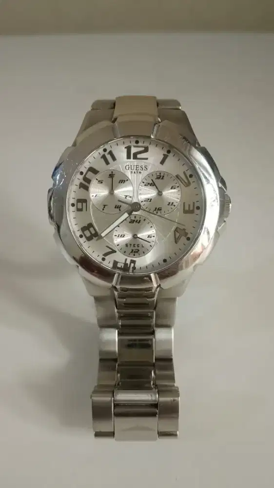 Jam Tangan Pria Guess Steel Multi-Function Original (Preloved)