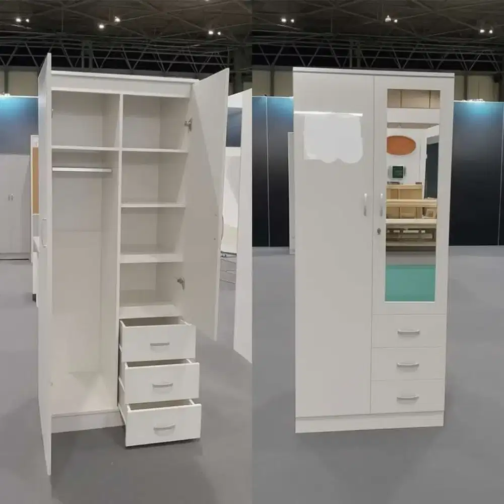 Almari pakaian 2 pintu