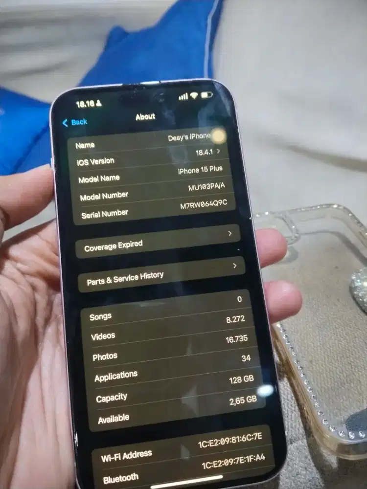 Iphone 15plus 128 GB lengkap