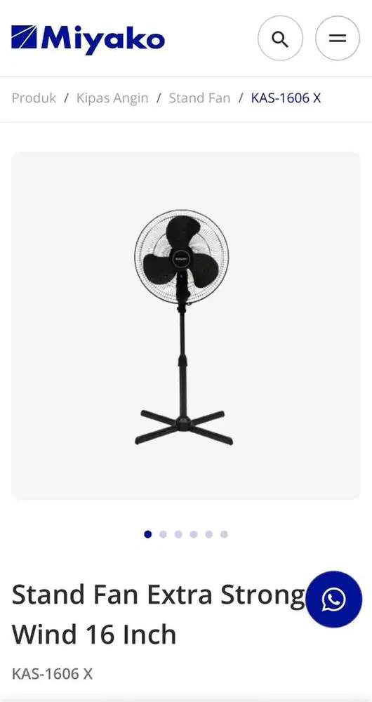 Kipas Angin Miyako 16 inch stand fan extra strong