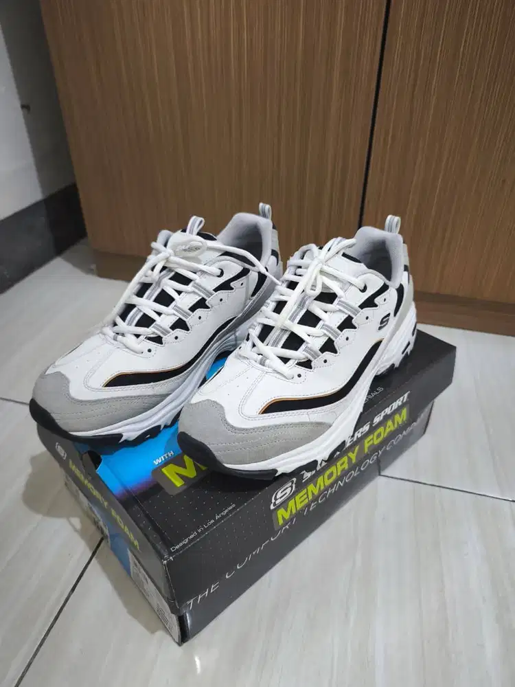 Sneakers Skechers D'lites Men White/Light Gray UK 45,5/29,5cm
