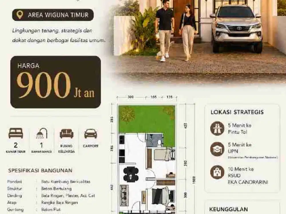 Rumah cantik dan murah Perum Wiguna