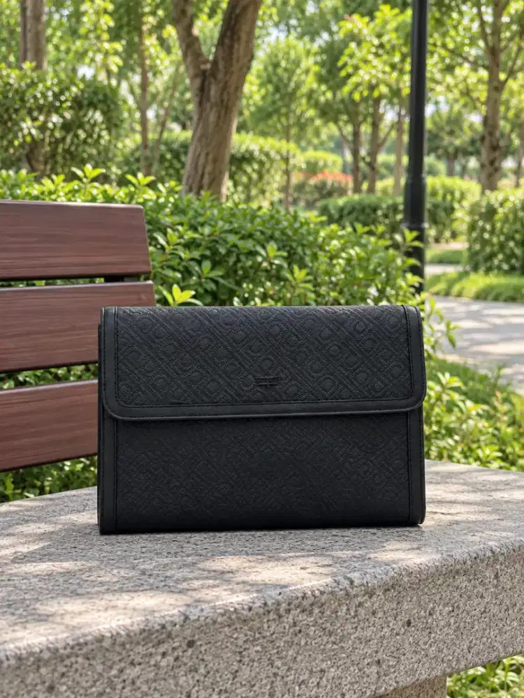PEDRO Leather Clutch Bag - Black