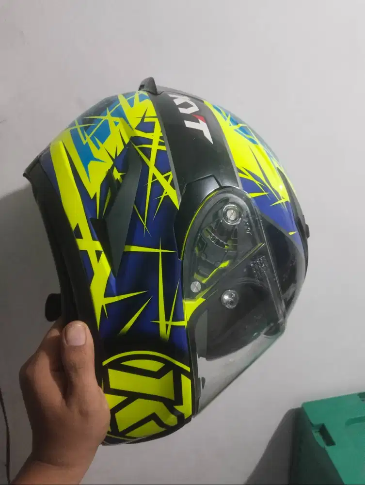 Helm KYT Fullface Falcon FR Double Visor Yellow Fluo