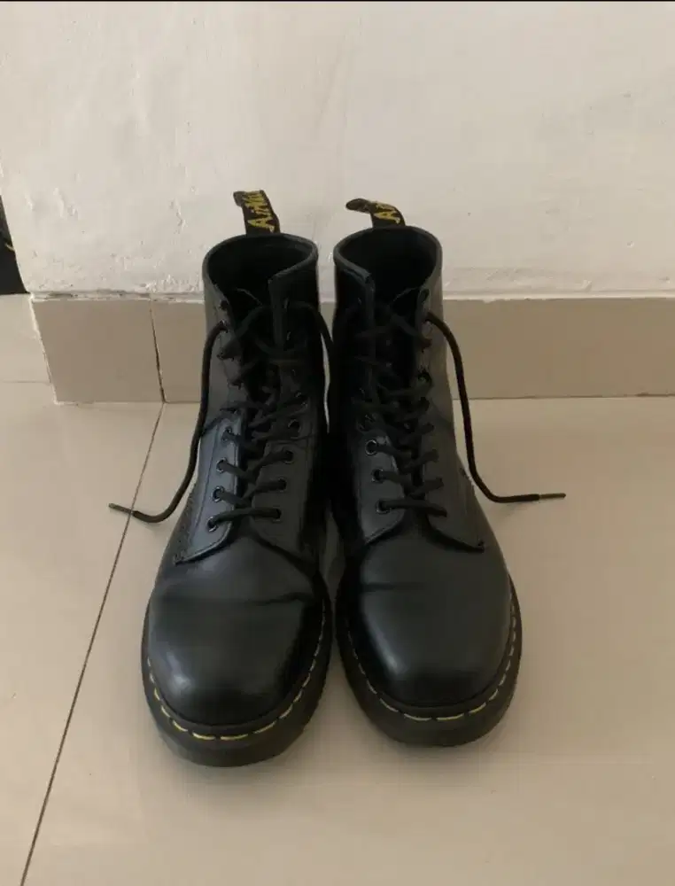 DocMart 1460 Unisex Boots-Black Smooth