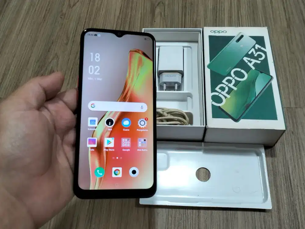 BU OPPO A31 RAM 6GB / 128GB 4G Duos 6.5in Fingerprint No minus Mulus