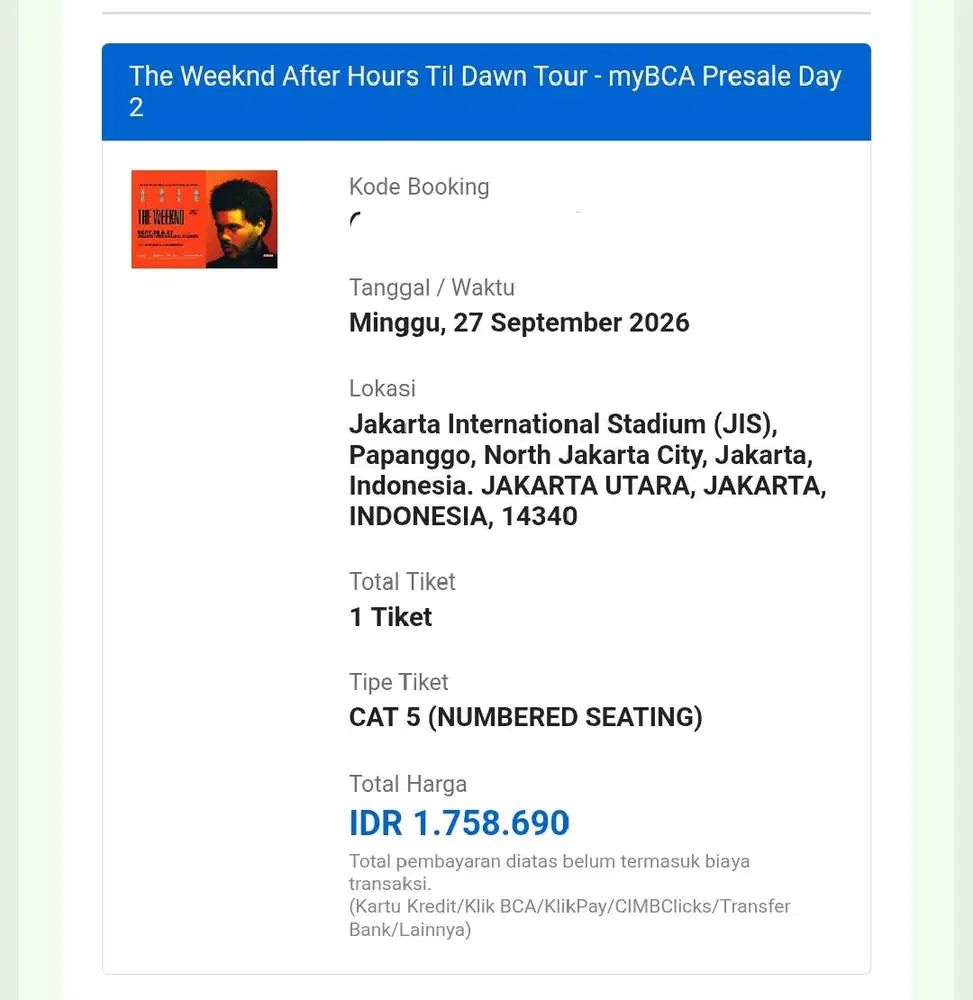 Tiket Konser The Weeknd